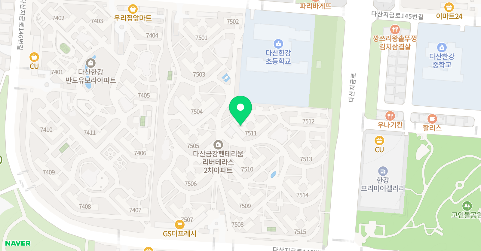 뮤엠 영어 다산한강NEST 위치