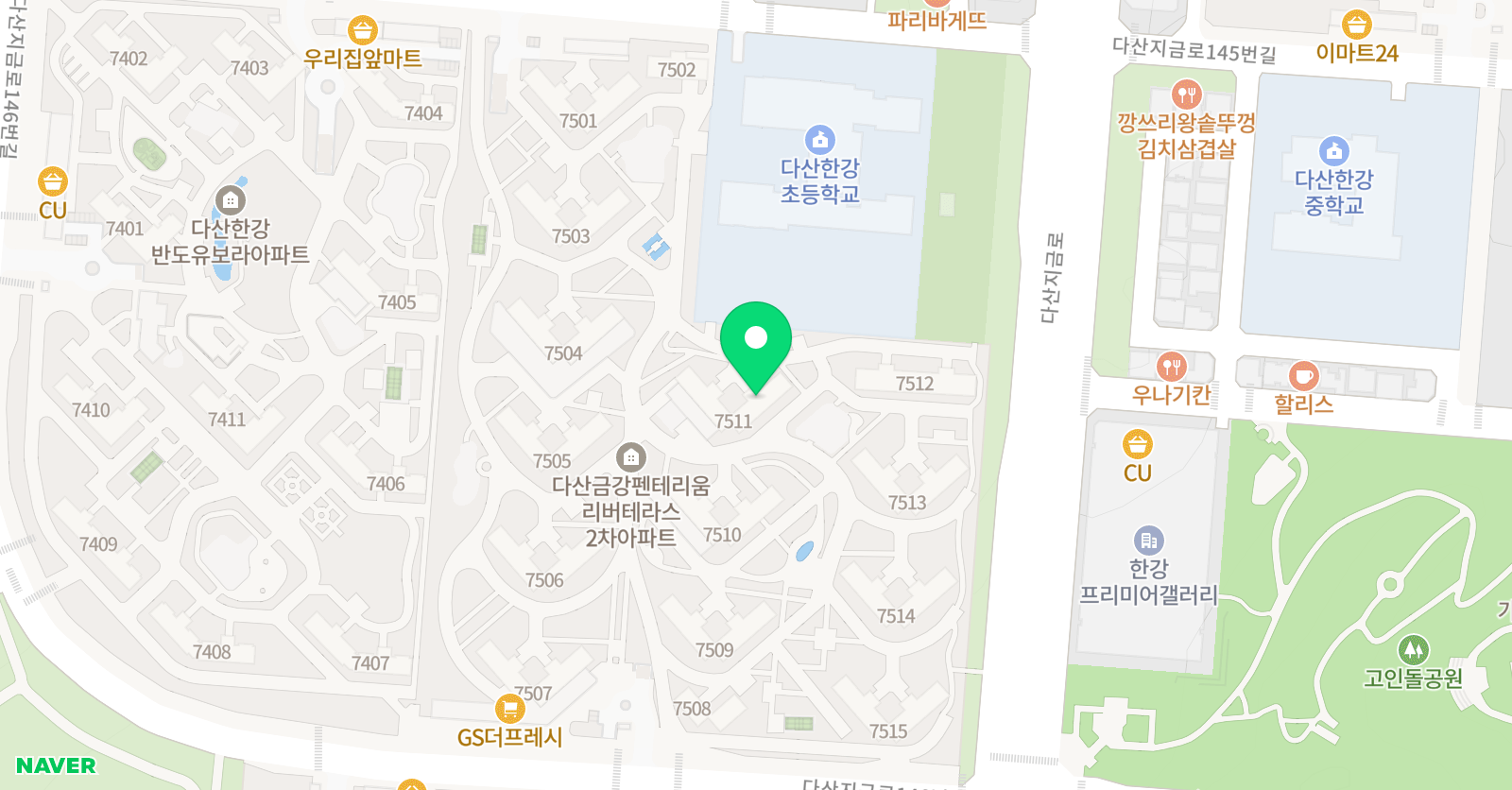 스마트해법 영어 다산금강2차교실 위치