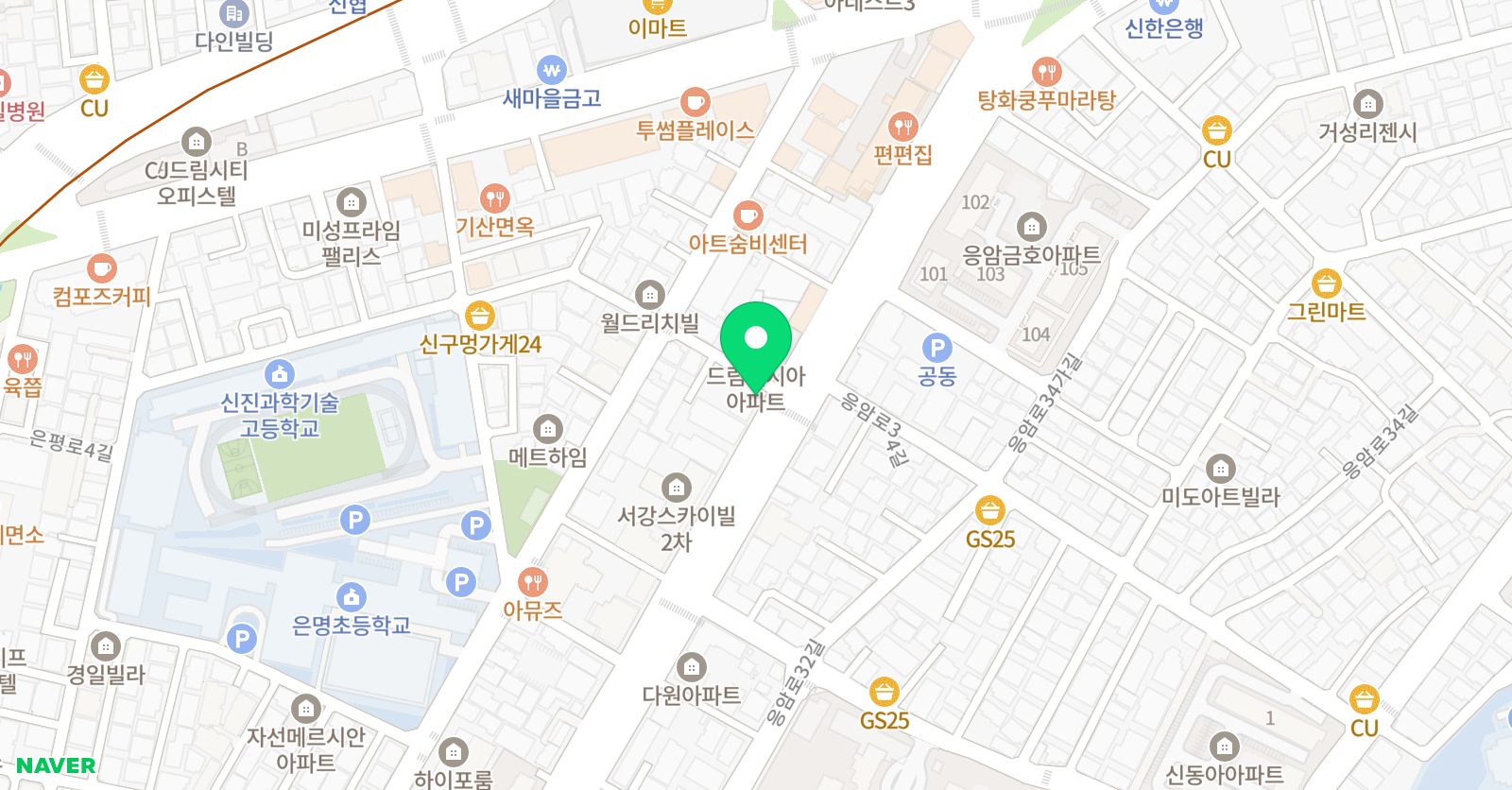 YBM잉글루 박수정 영어학원 위치