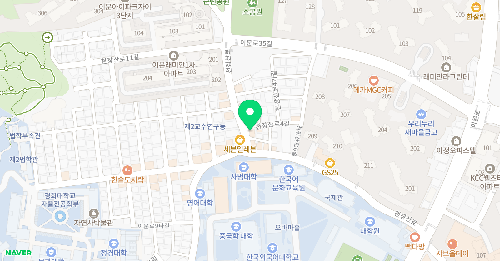 풀빛배움터 수학학원 위치