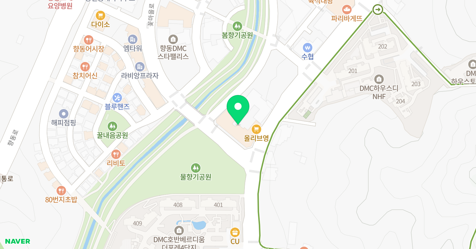 피크닉영어학원 향동점 위치