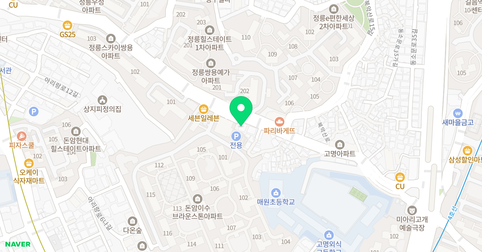 SNU 라임음악학원 위치