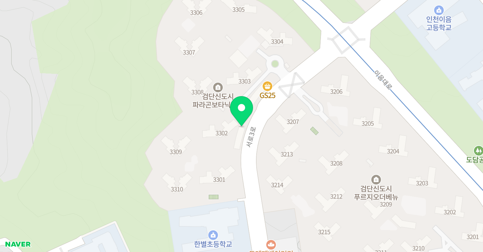 아띠엘 미술학원 검단점 위치