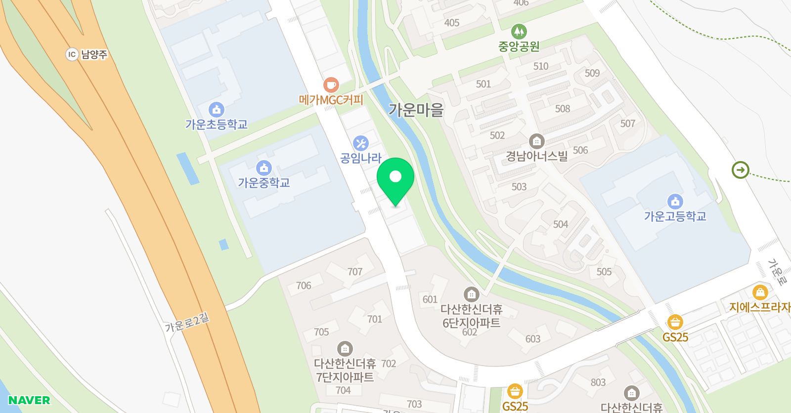 김성준플러스 학원 위치