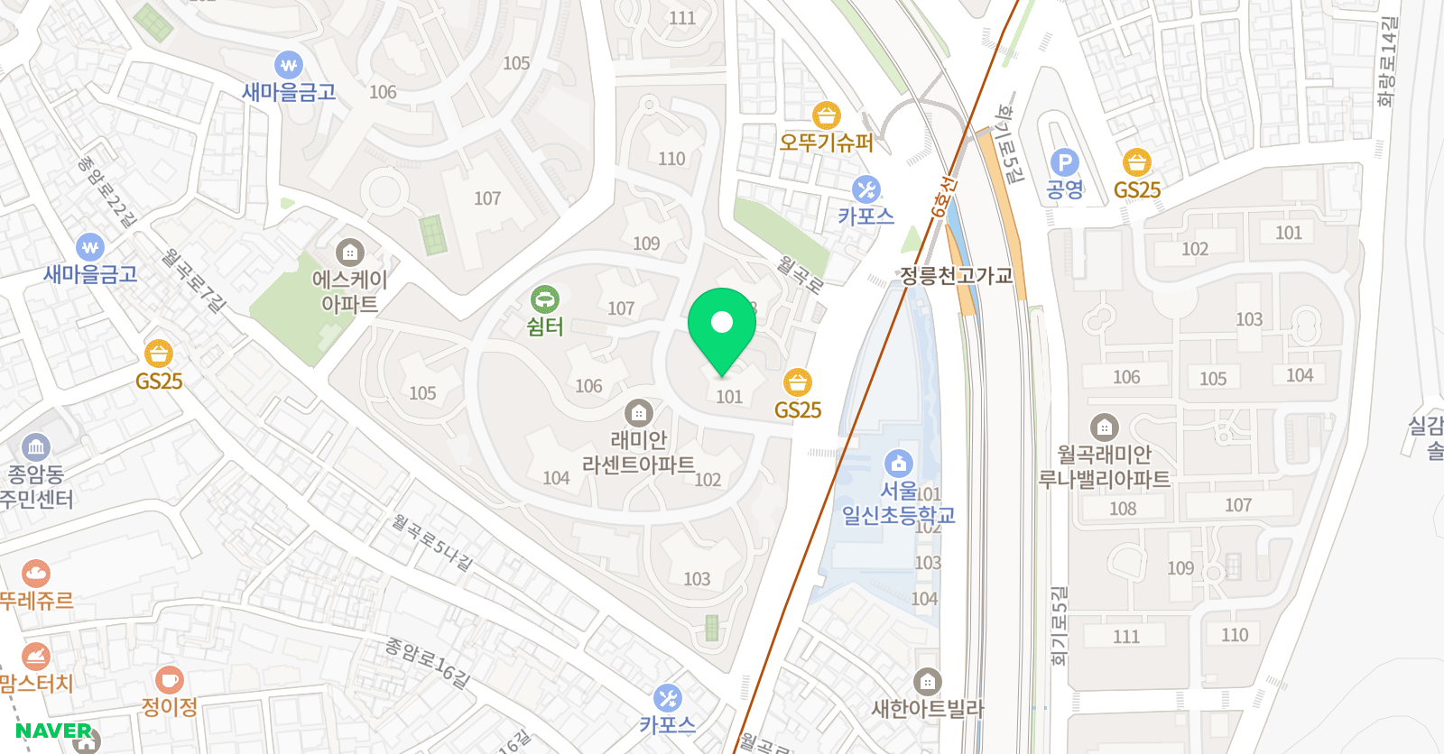 기탄사고력교실 종암래미안라센트점 위치