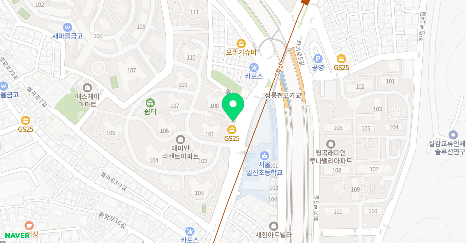 오름 학원 위치