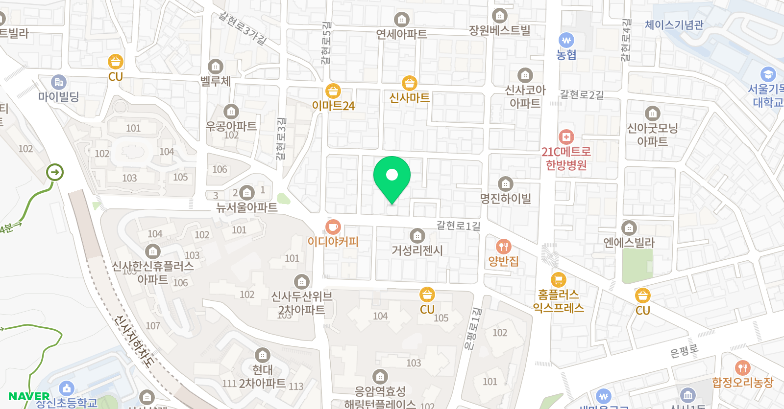 YBM잉글루 올리드 영수학원 위치