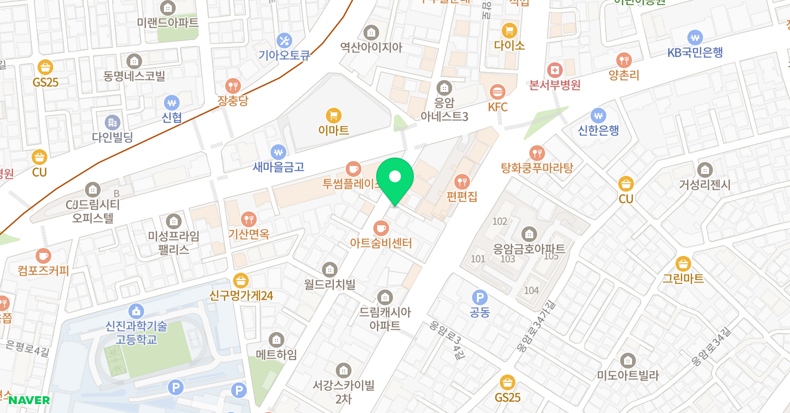 에듀앤아트 학원 위치