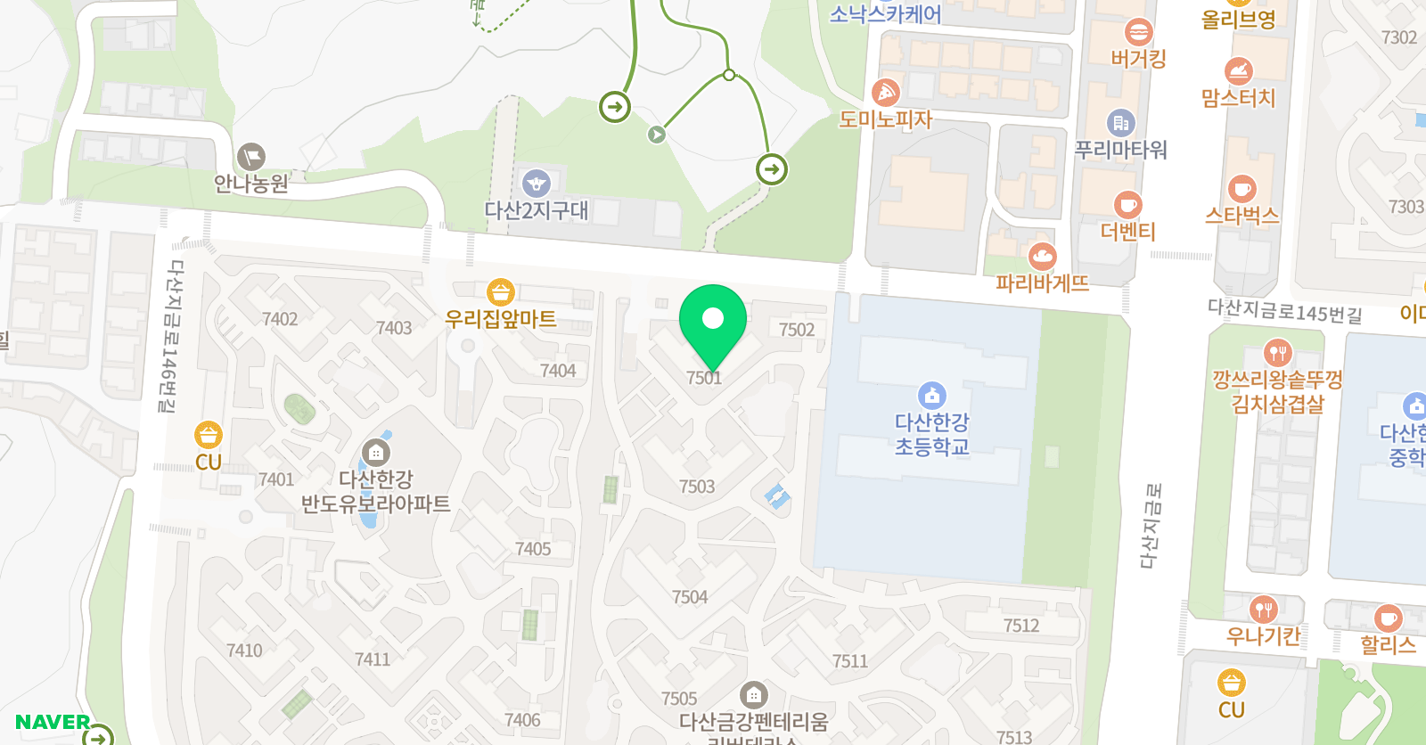 한솔노피곰 다산한강초교실 위치