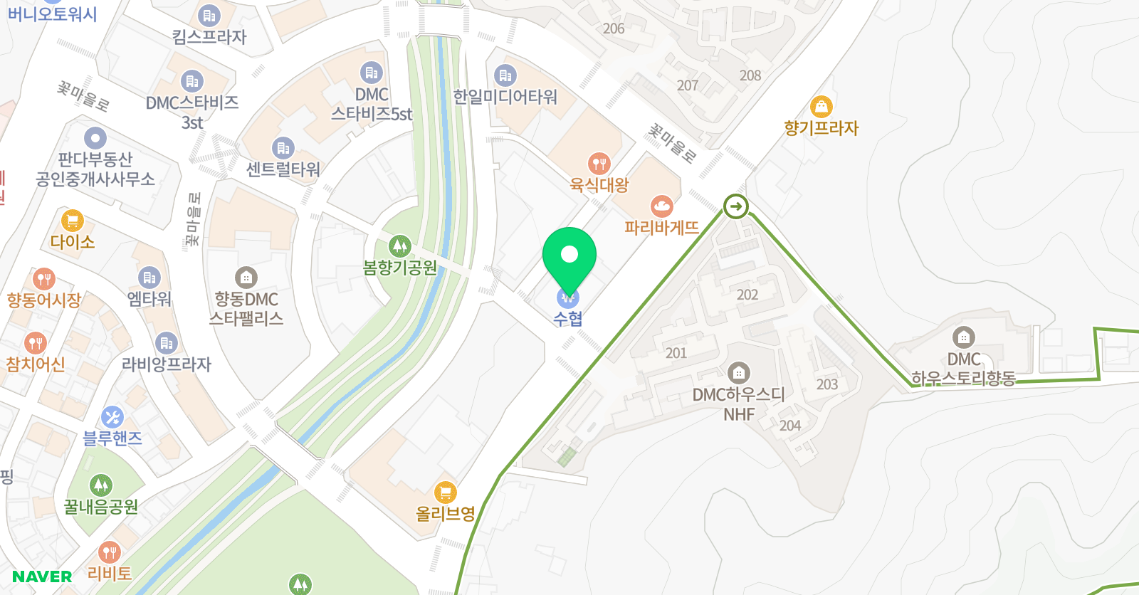 프레이즈 축구클럽 향동점 위치