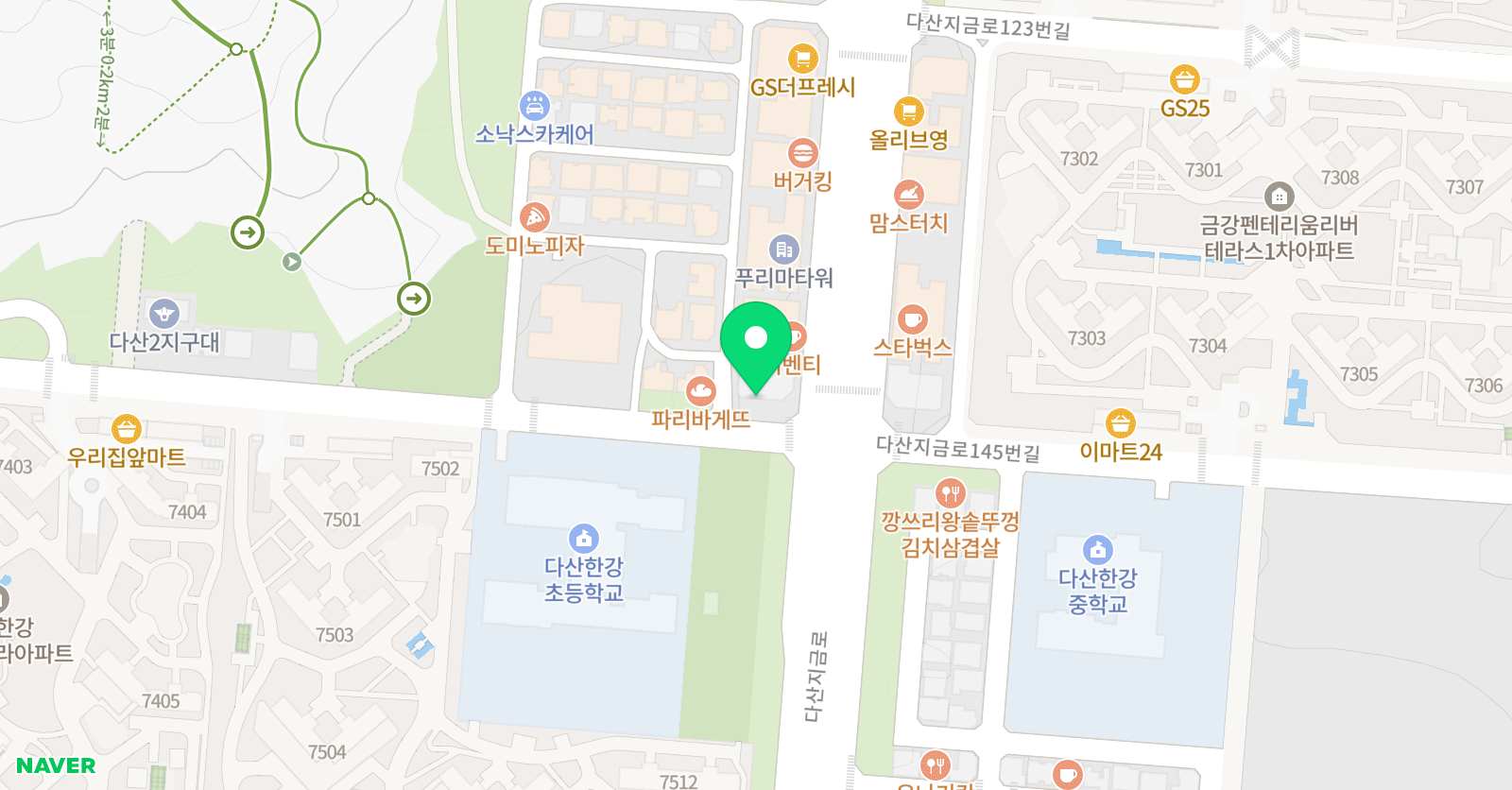 윤선생IGSE 아카데미 플랜 어학원 위치