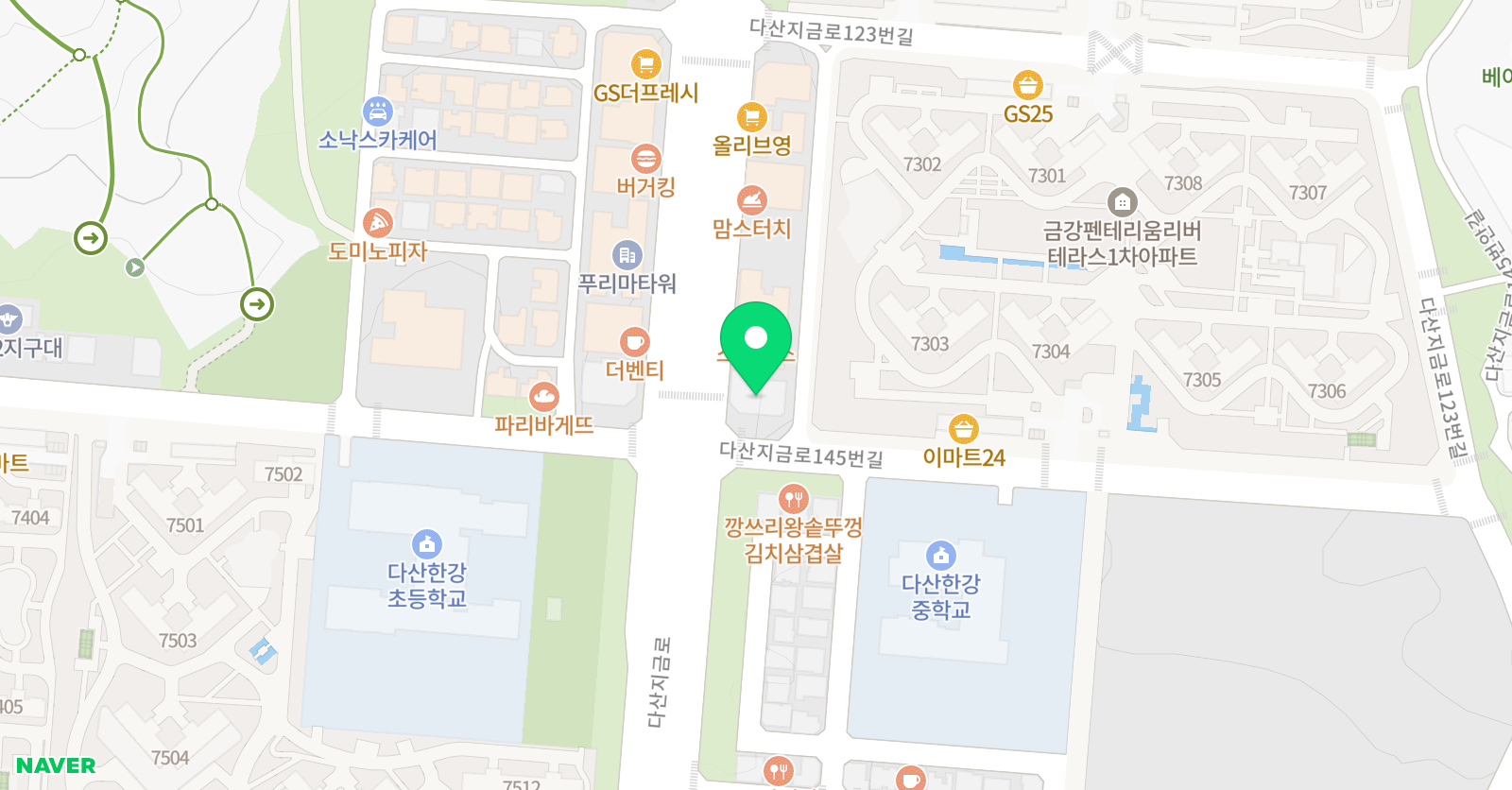 YNK 수학학원 위치