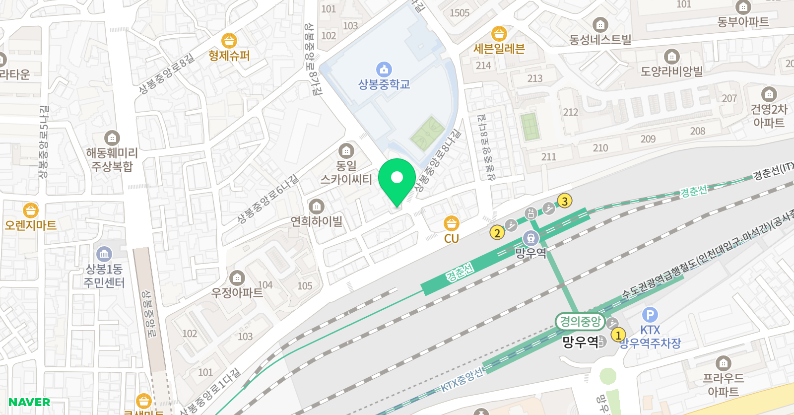 플라톤아카데미 상봉교실 위치