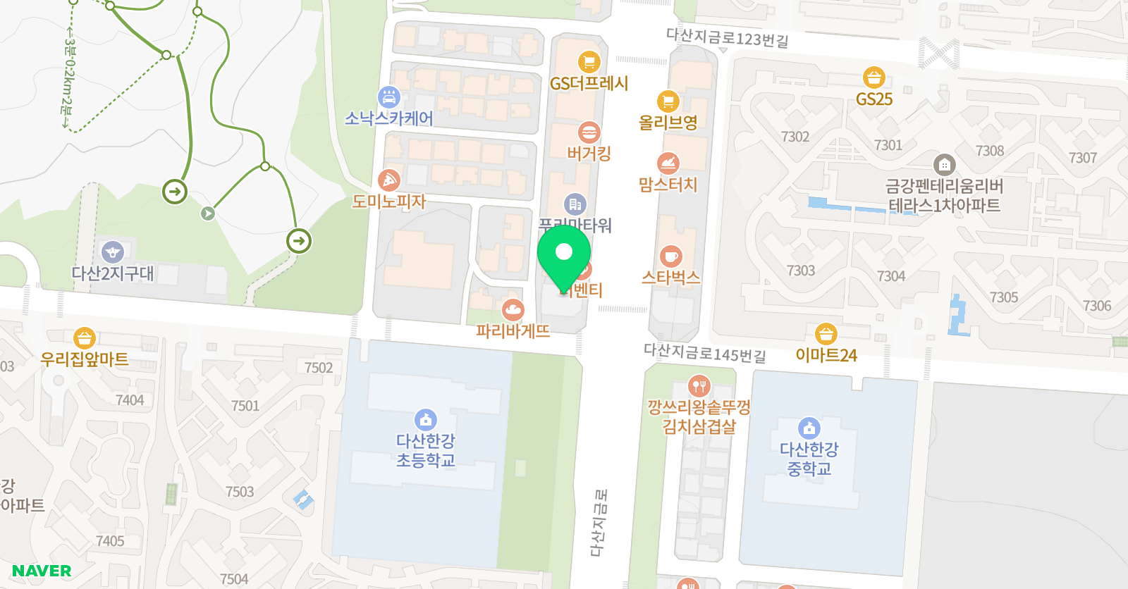 음악의숲 예술학원 위치