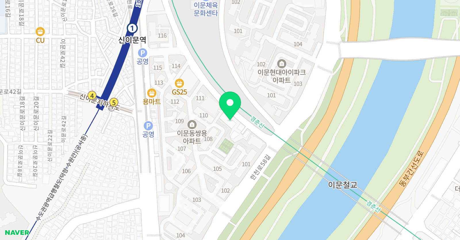 이앤비 학원 위치