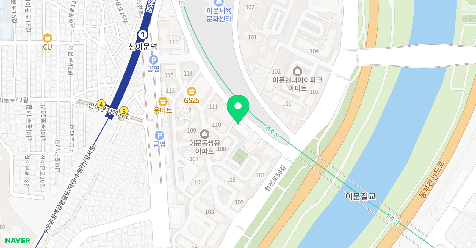 스프라이팅 학원 이문캠퍼스 위치