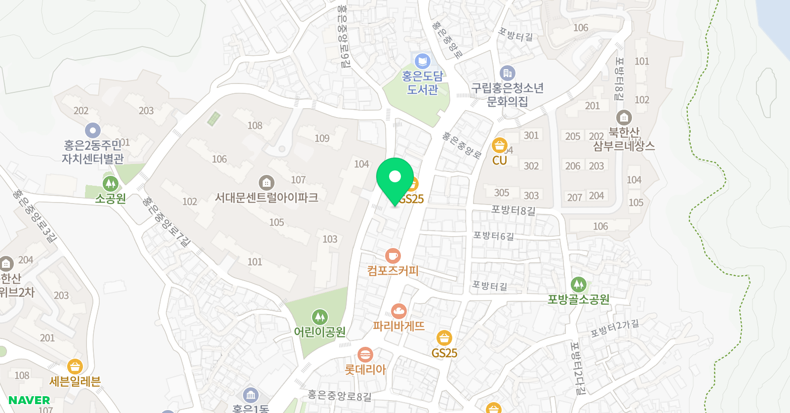 엠제이팀 어린이 스포츠 클럽 홍은점 위치