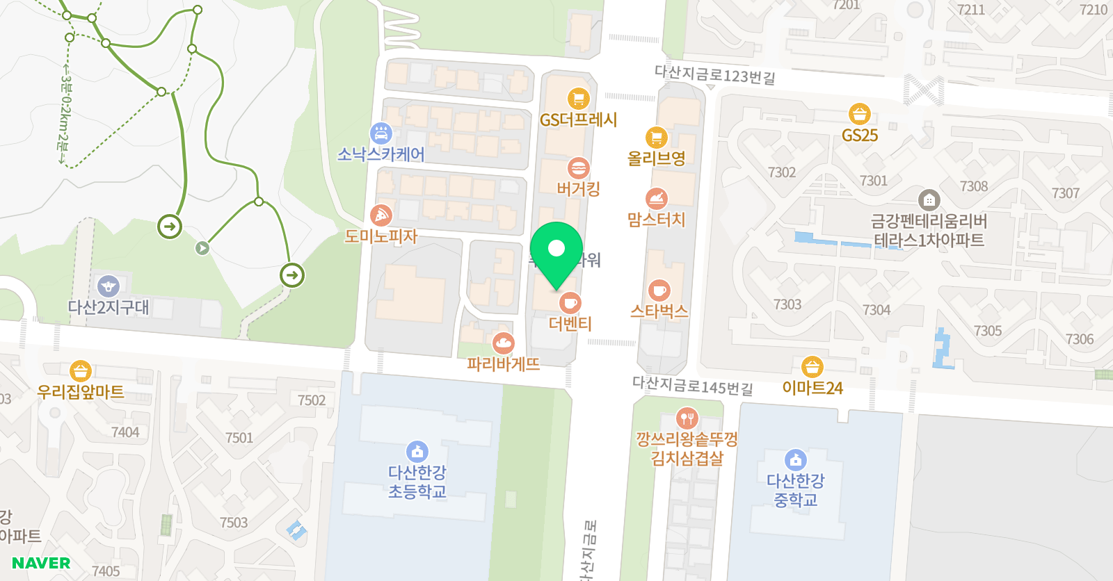 MTA 태권도 다산신도시점 위치