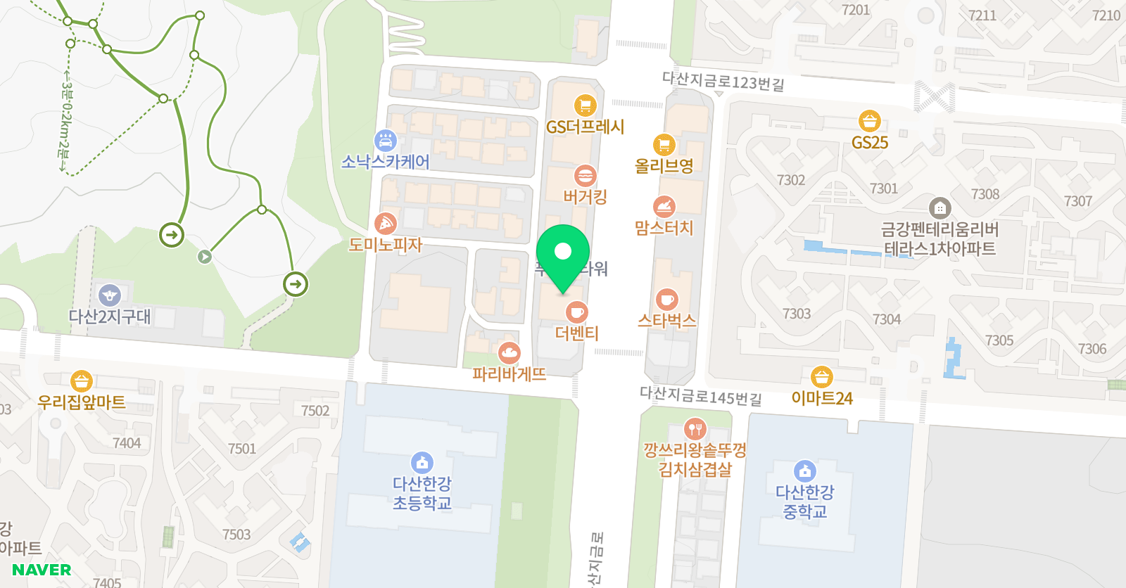 다산 이화꿈 음악학원 위치