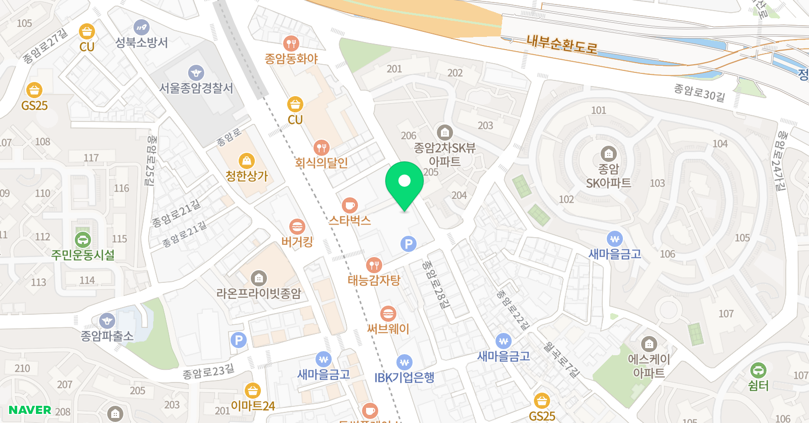 영재사관 학원 위치
