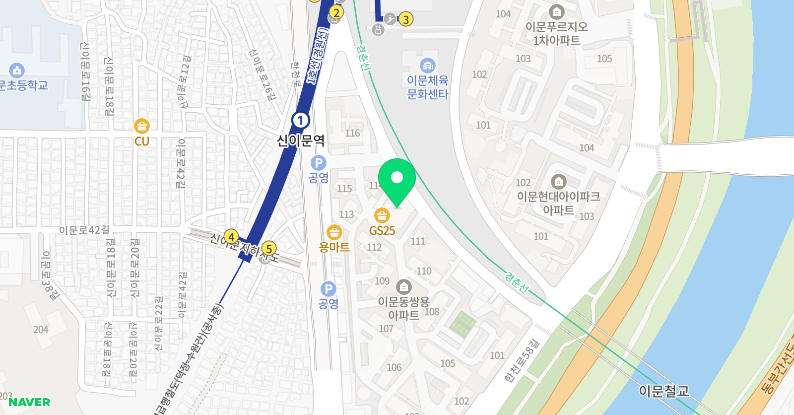 쌍용 태권도 이문동 위치