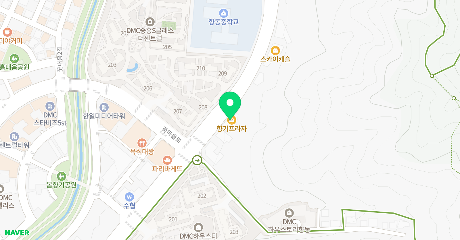 용인대행복한 태권도 위치