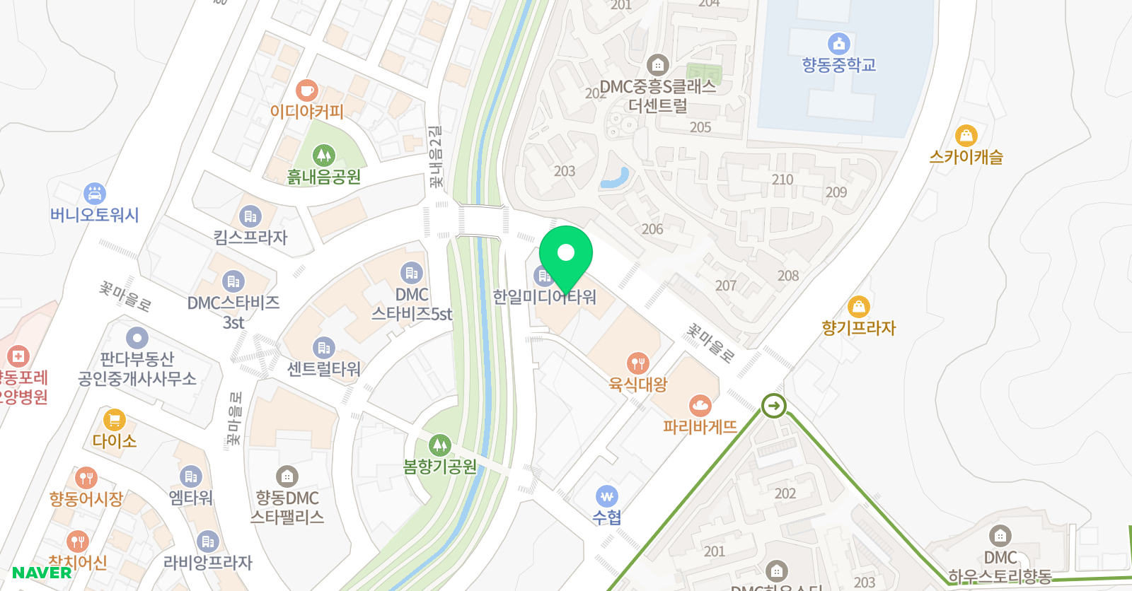 향동비상 학원 위치