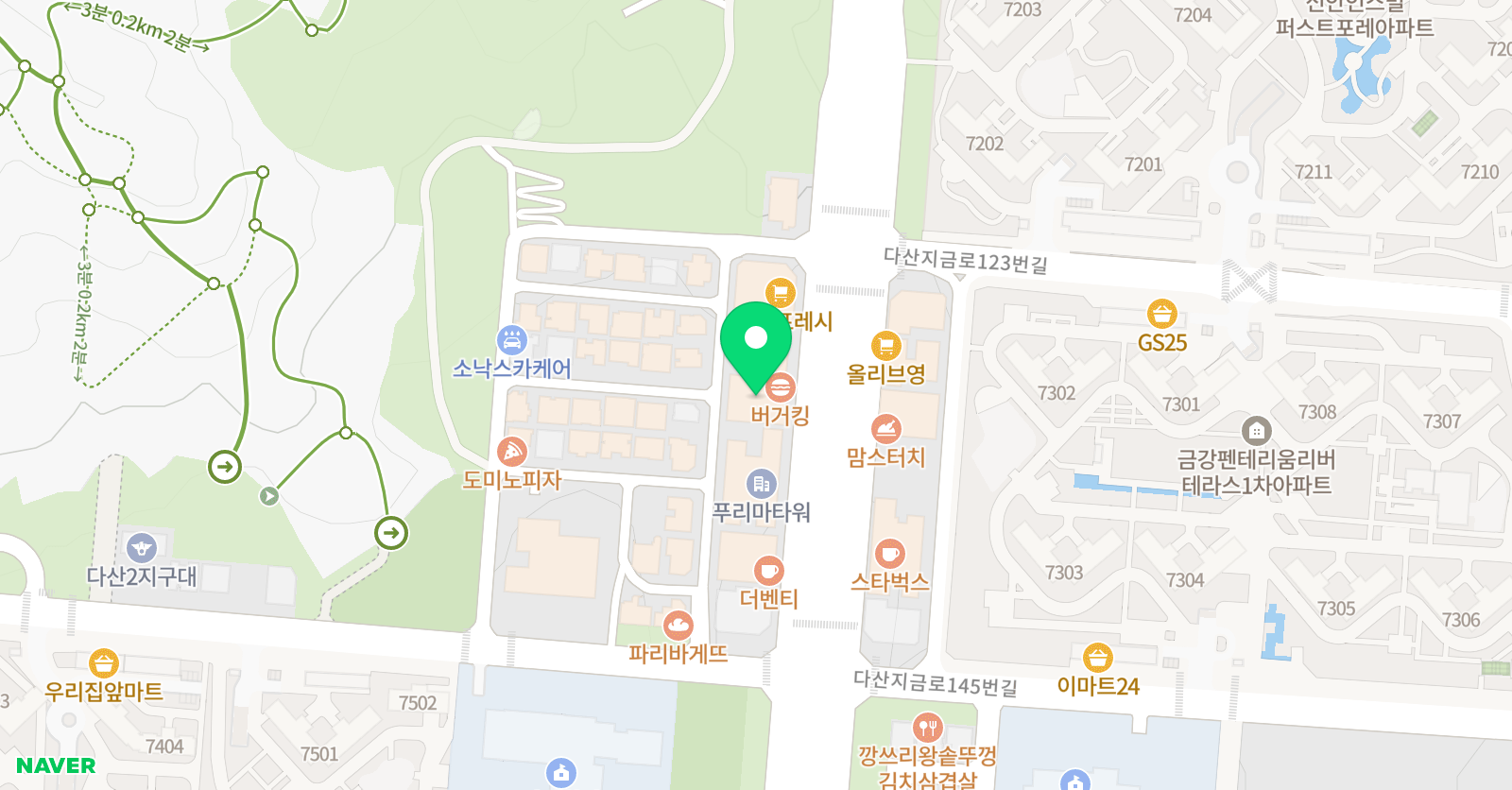 다산 예인뮤직스쿨 음악학원 위치