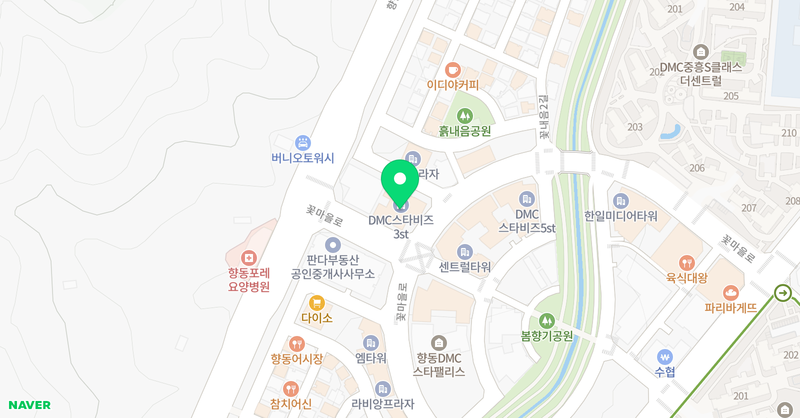 암산깨비주산암산 위치