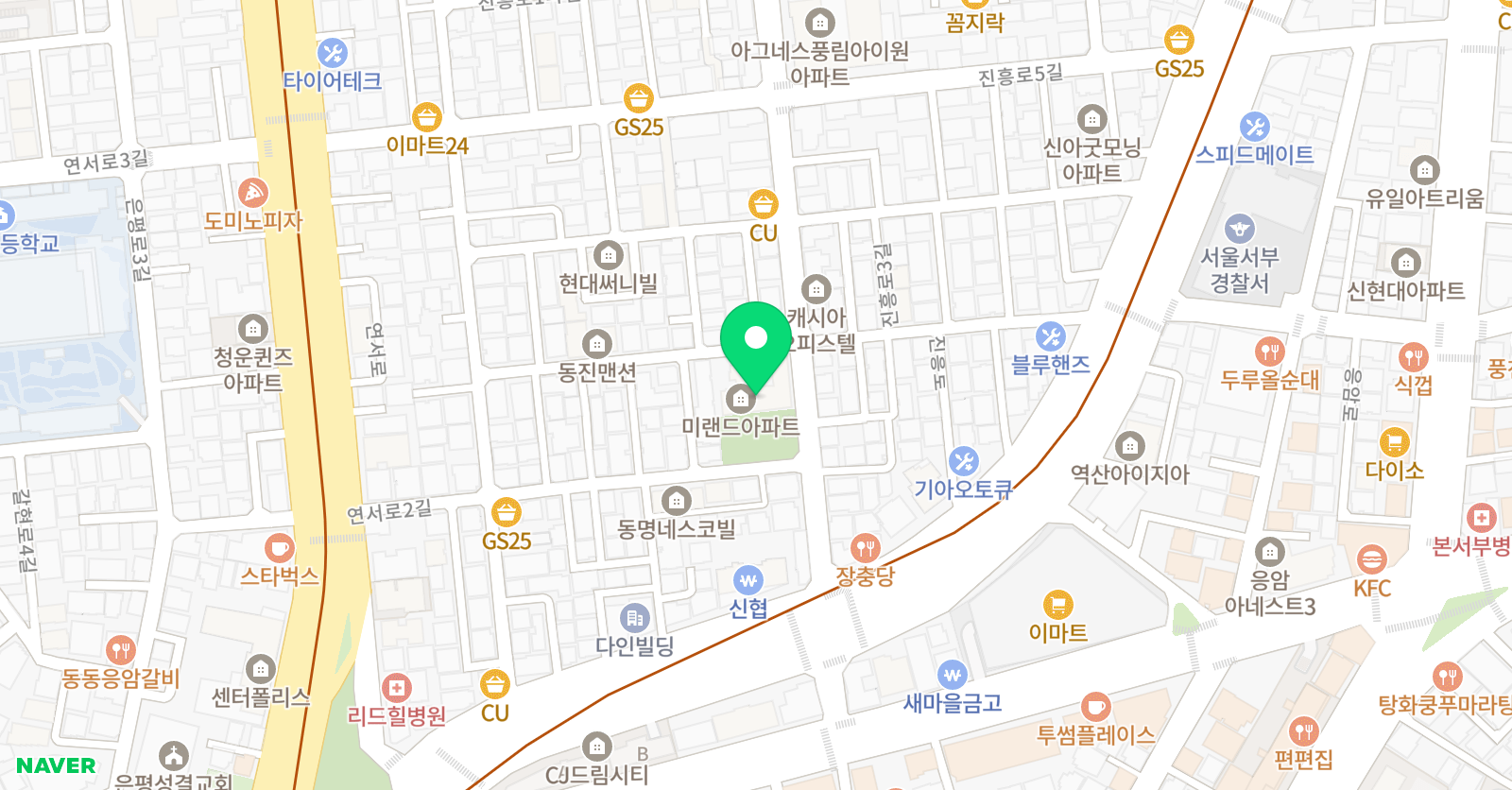 마일스톤 영어학원 위치