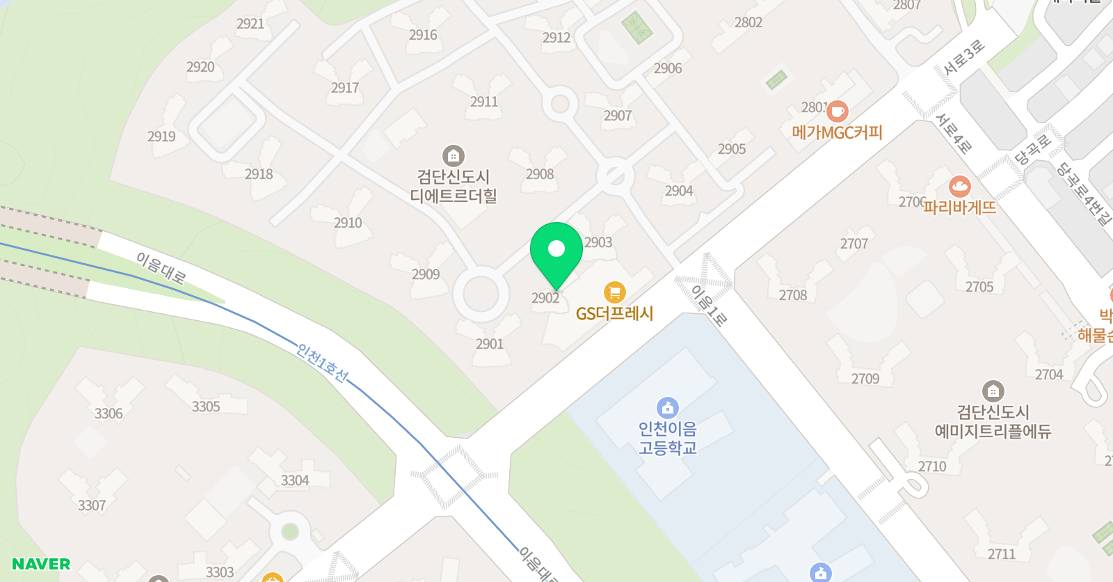 아소비 인천검단 디에트르2차점 위치