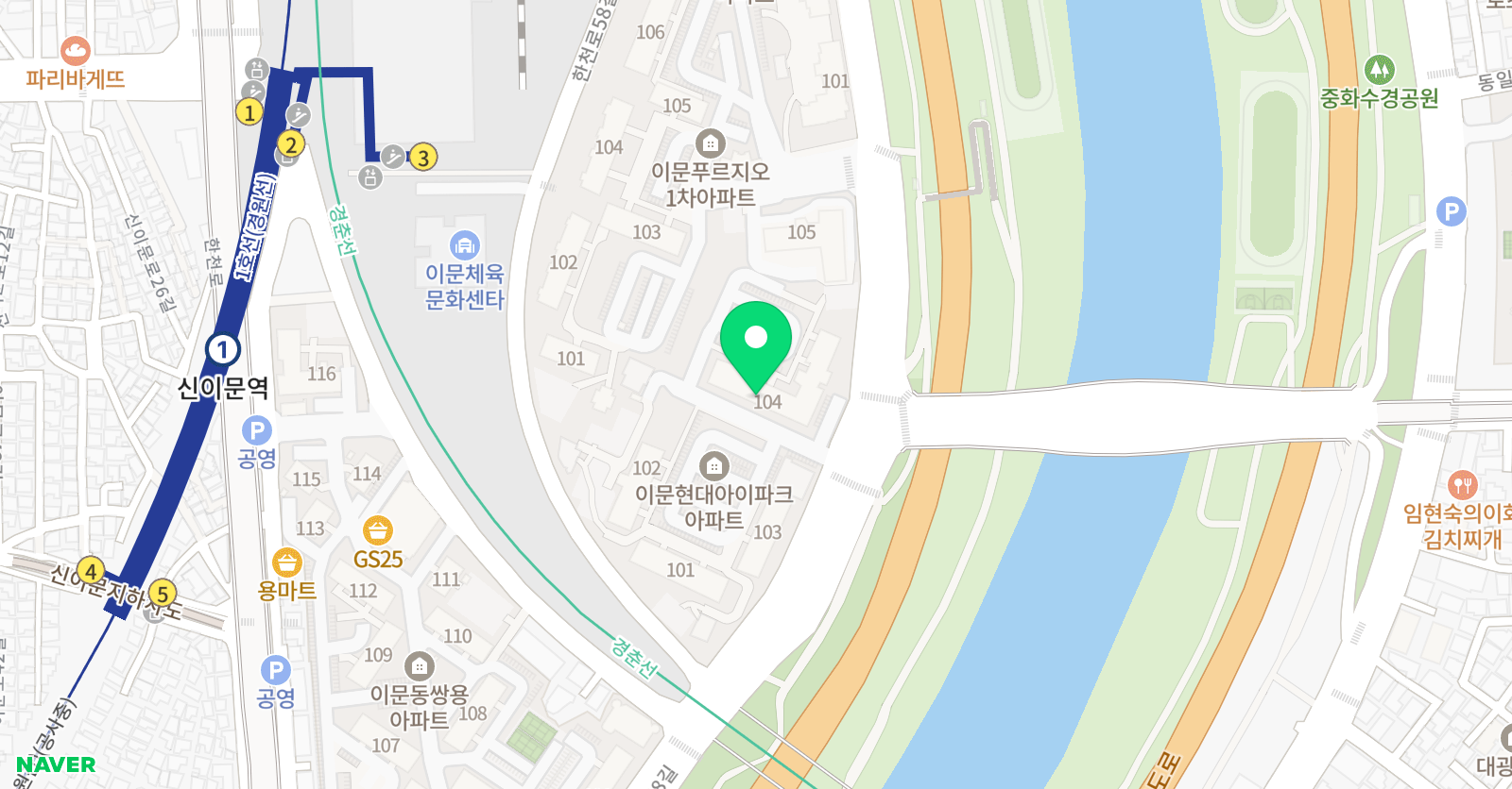 푸르넷 공부방 신이문 위치