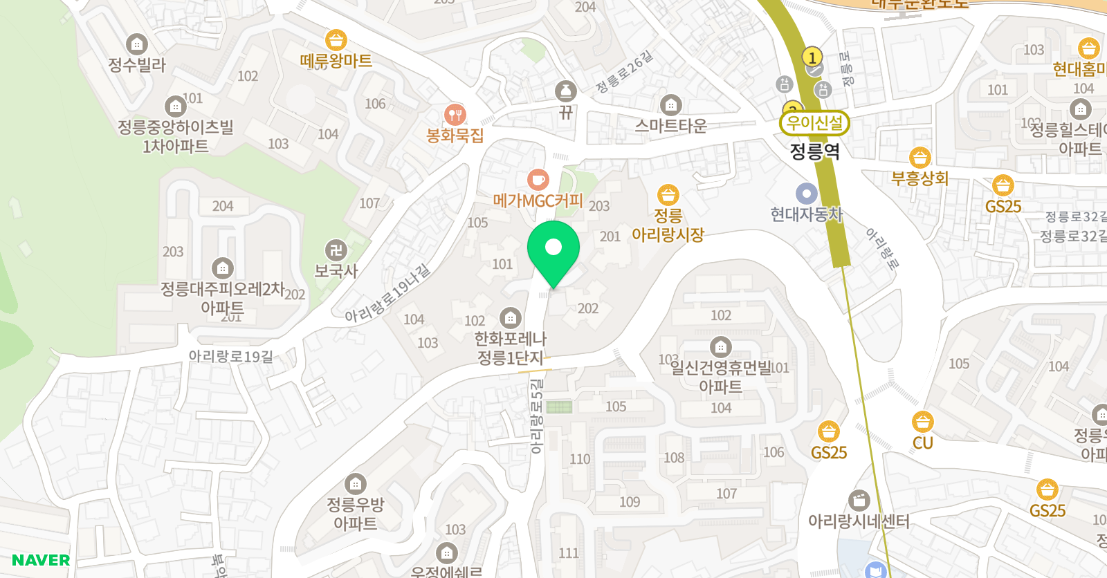 링키 영어 정릉꿈에그린점 위치