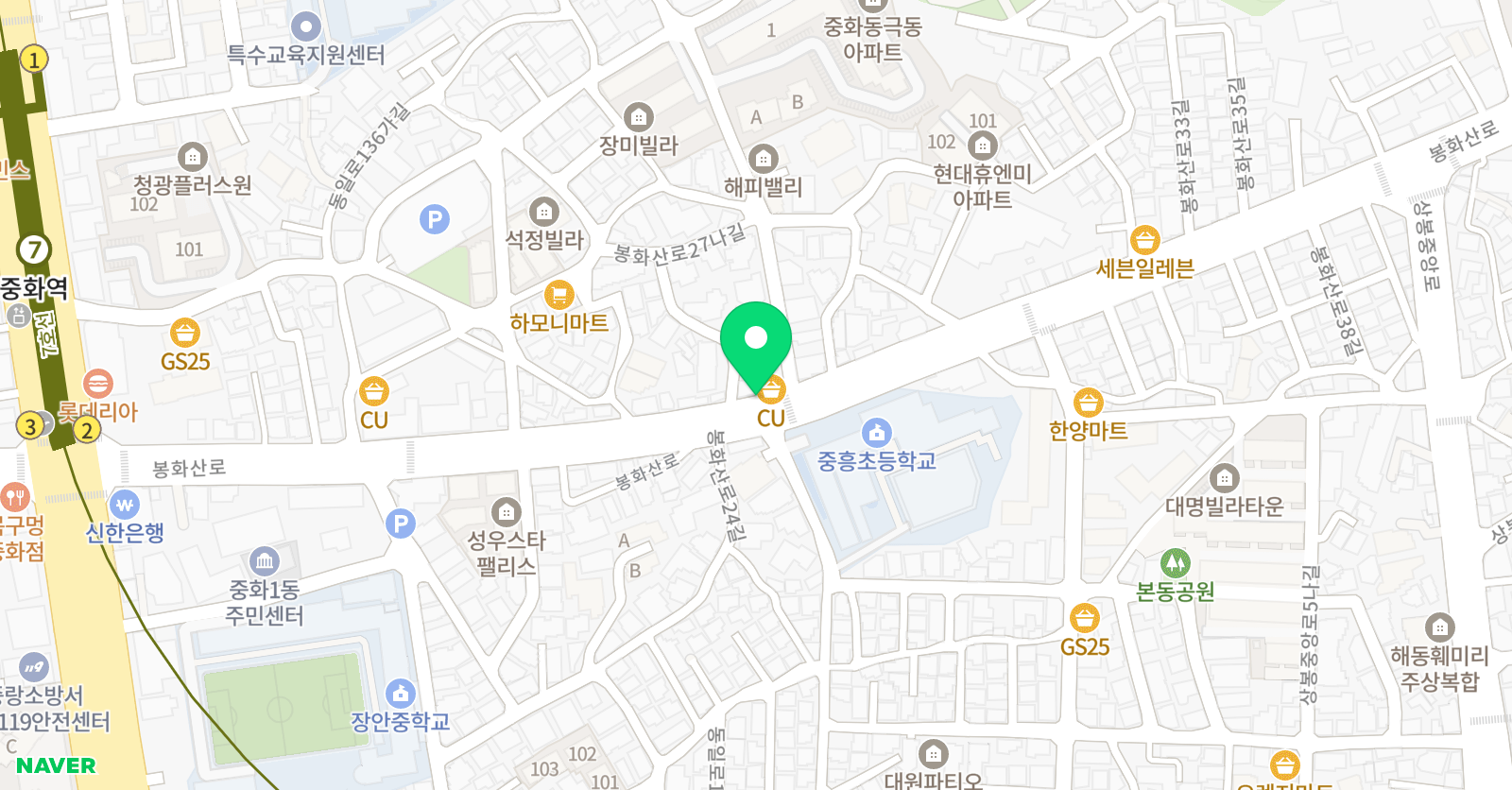 한울효 태권도장 위치