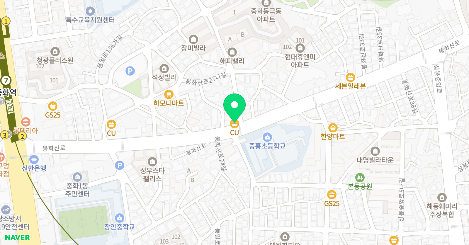 피아노클리닉 음악학원 중화점 위치
