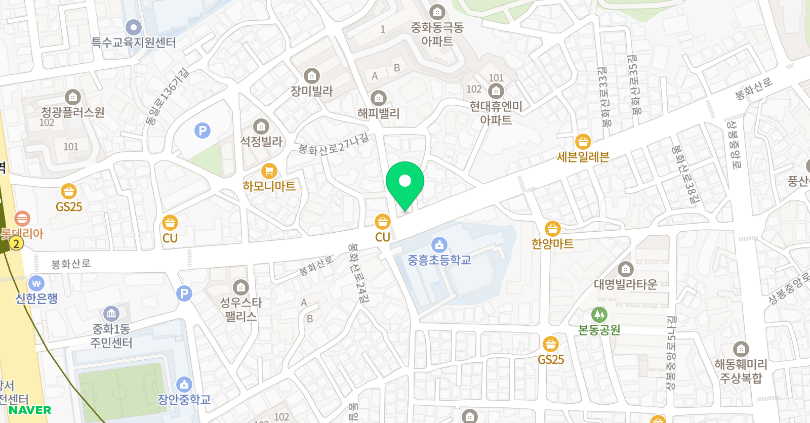윤선생우리집앞 영어교실 중흥교습소 위치