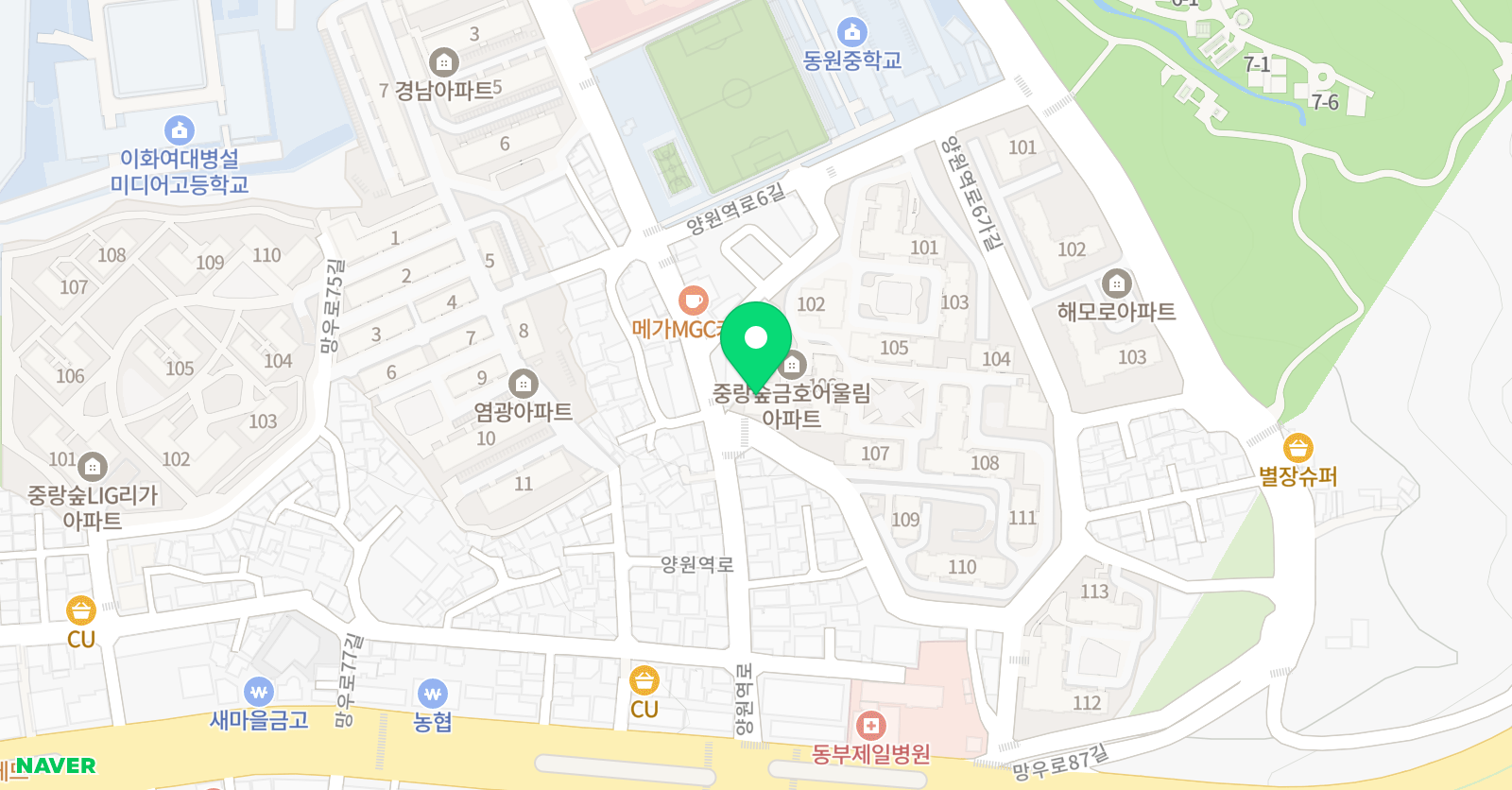 한우리 독서토론논술 망우금호 위치
