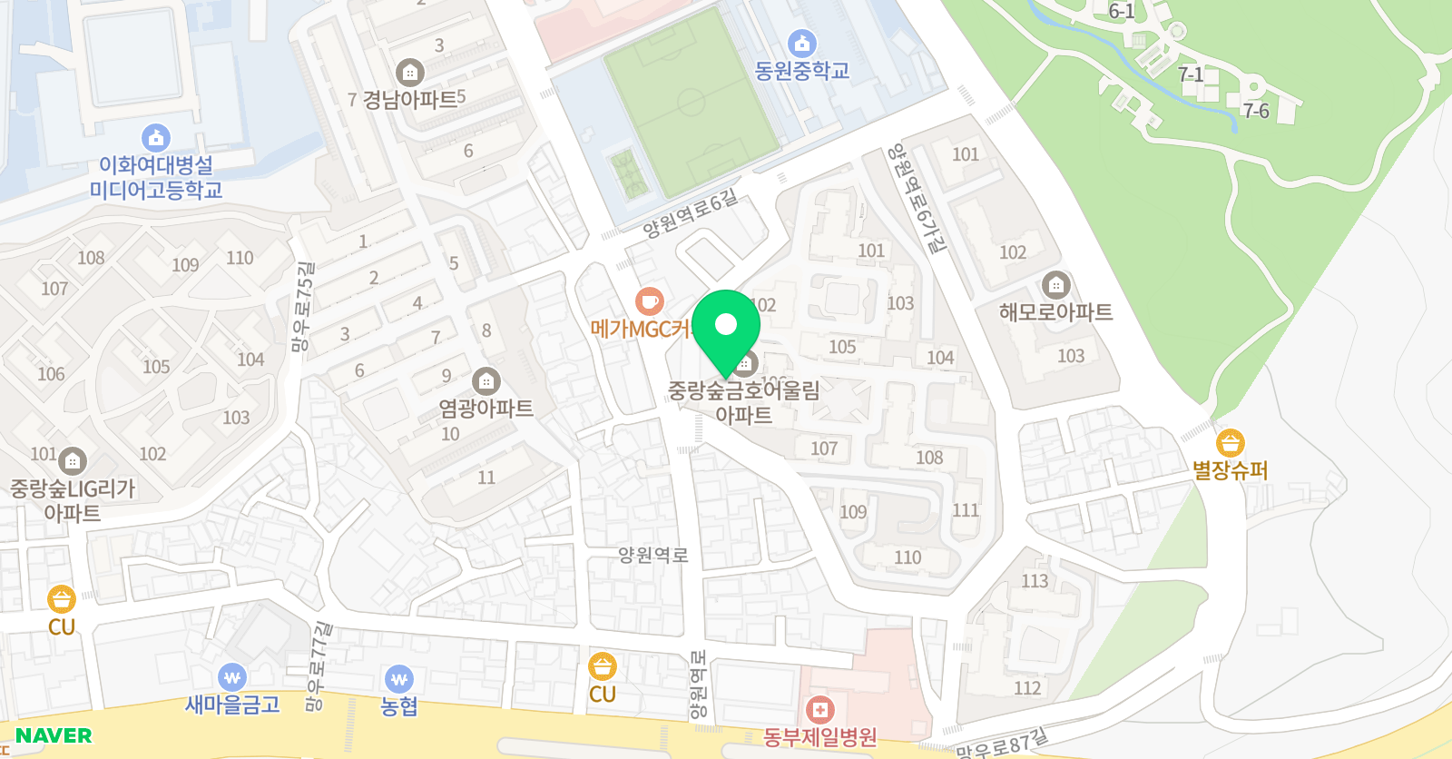 잉글리쉬무무 망우본동학원 위치
