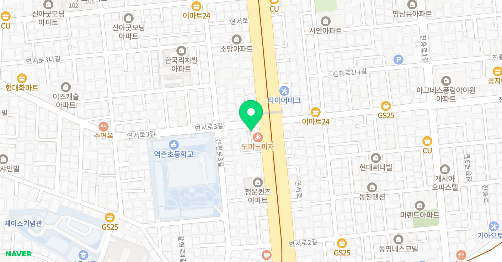 YBM잉글루 역촌 학원 위치