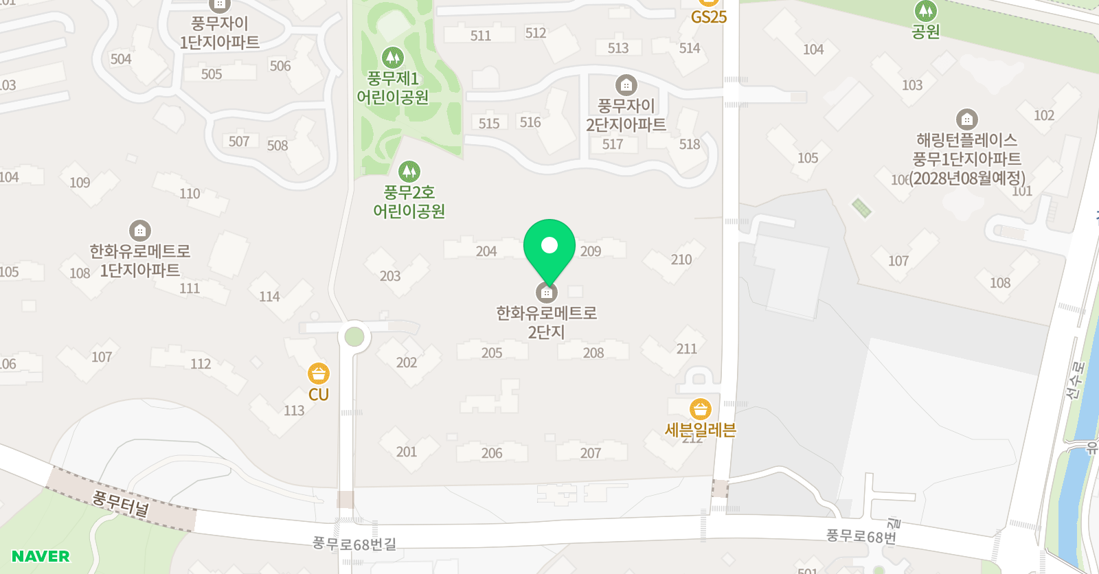 젭스 영어교실 풍무점 위치