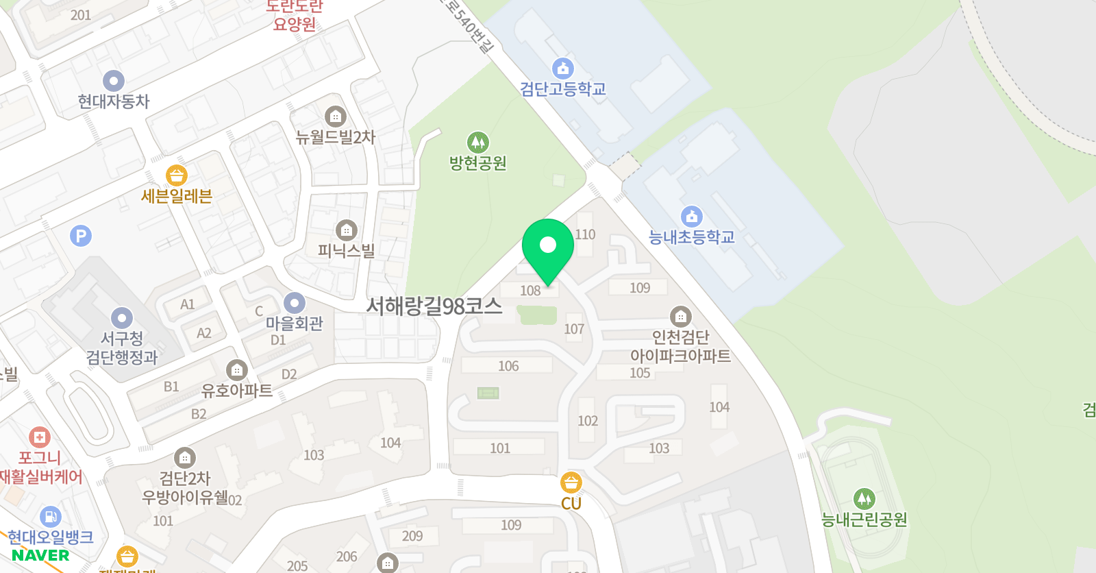 스마트해법 수학 인천 마전검단아이파크점 위치