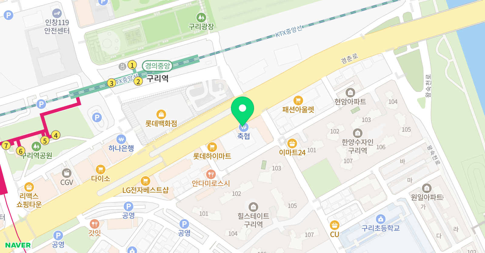 고수 수학학원 인창본원 위치
