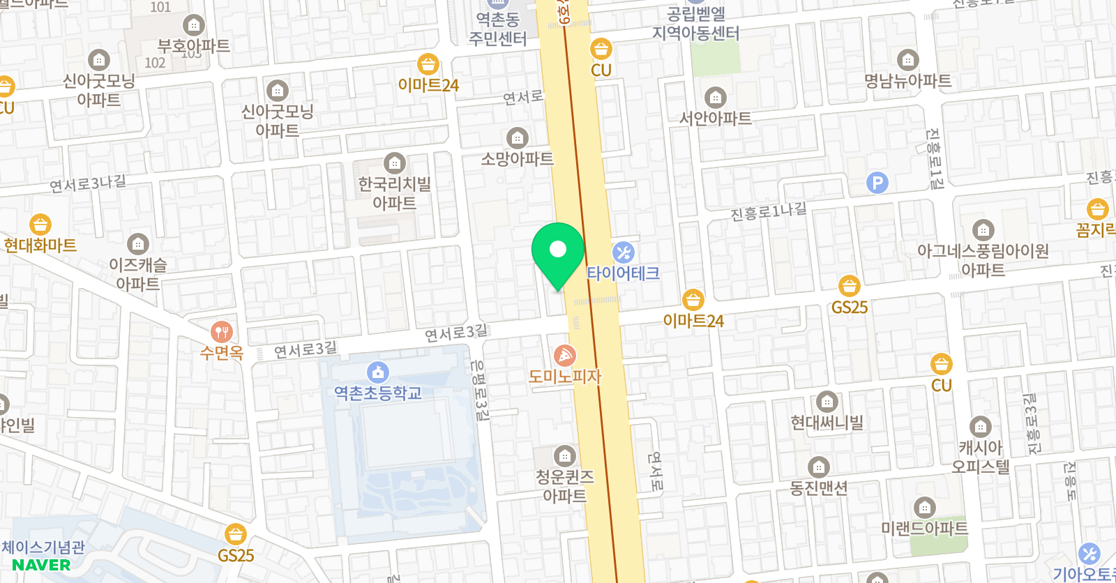 화랑 태권도 파워점핑 줄넘기 위치