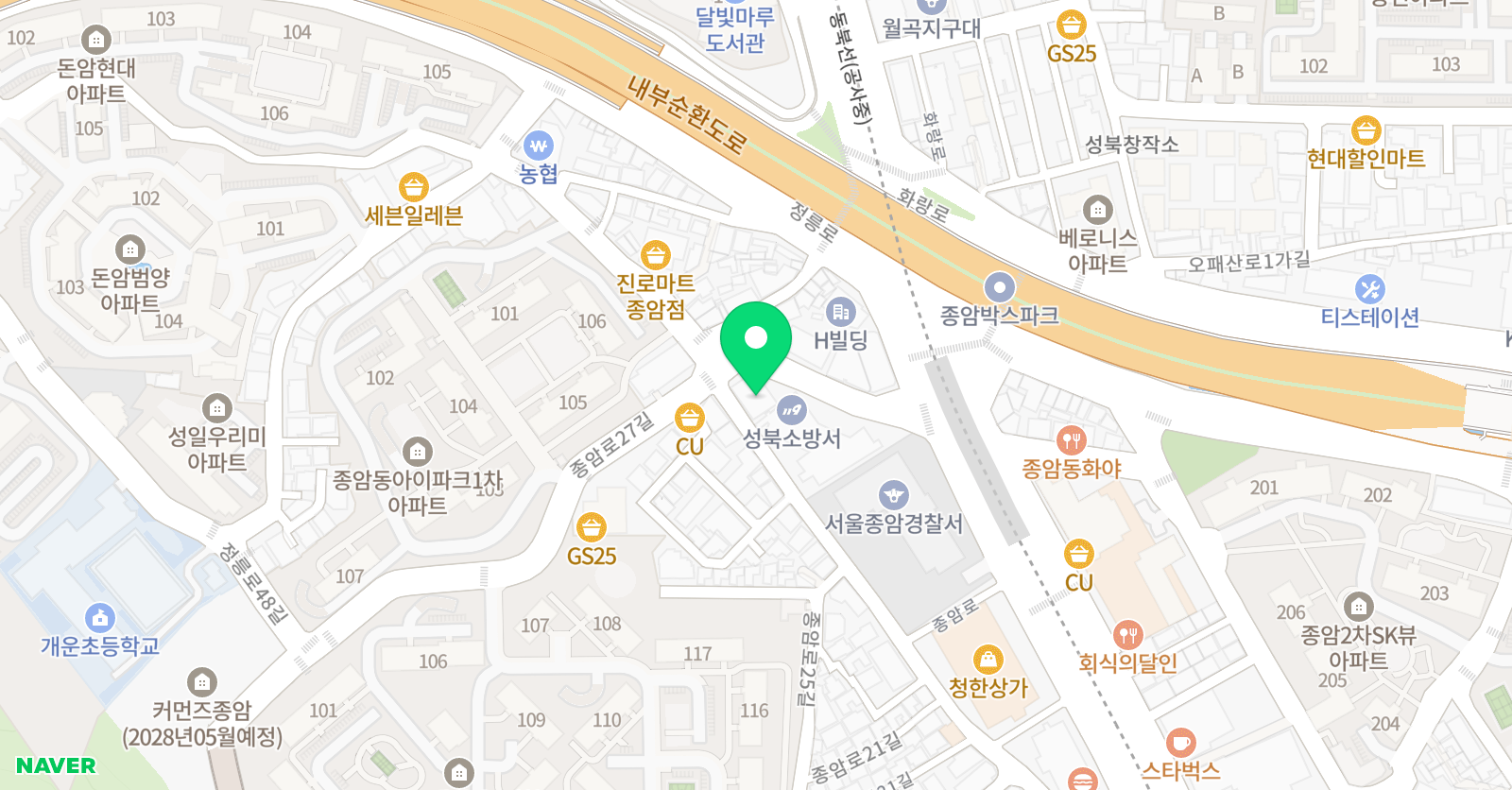 와와학습코칭센터 종암점 위치