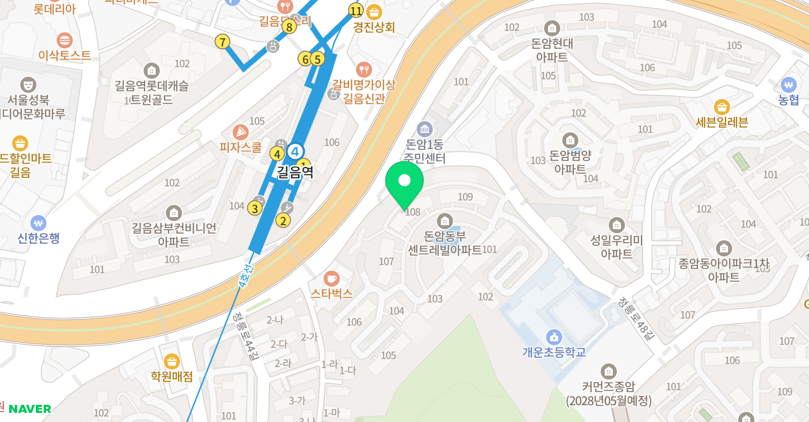아소비 돈암동부센트레빌점 위치