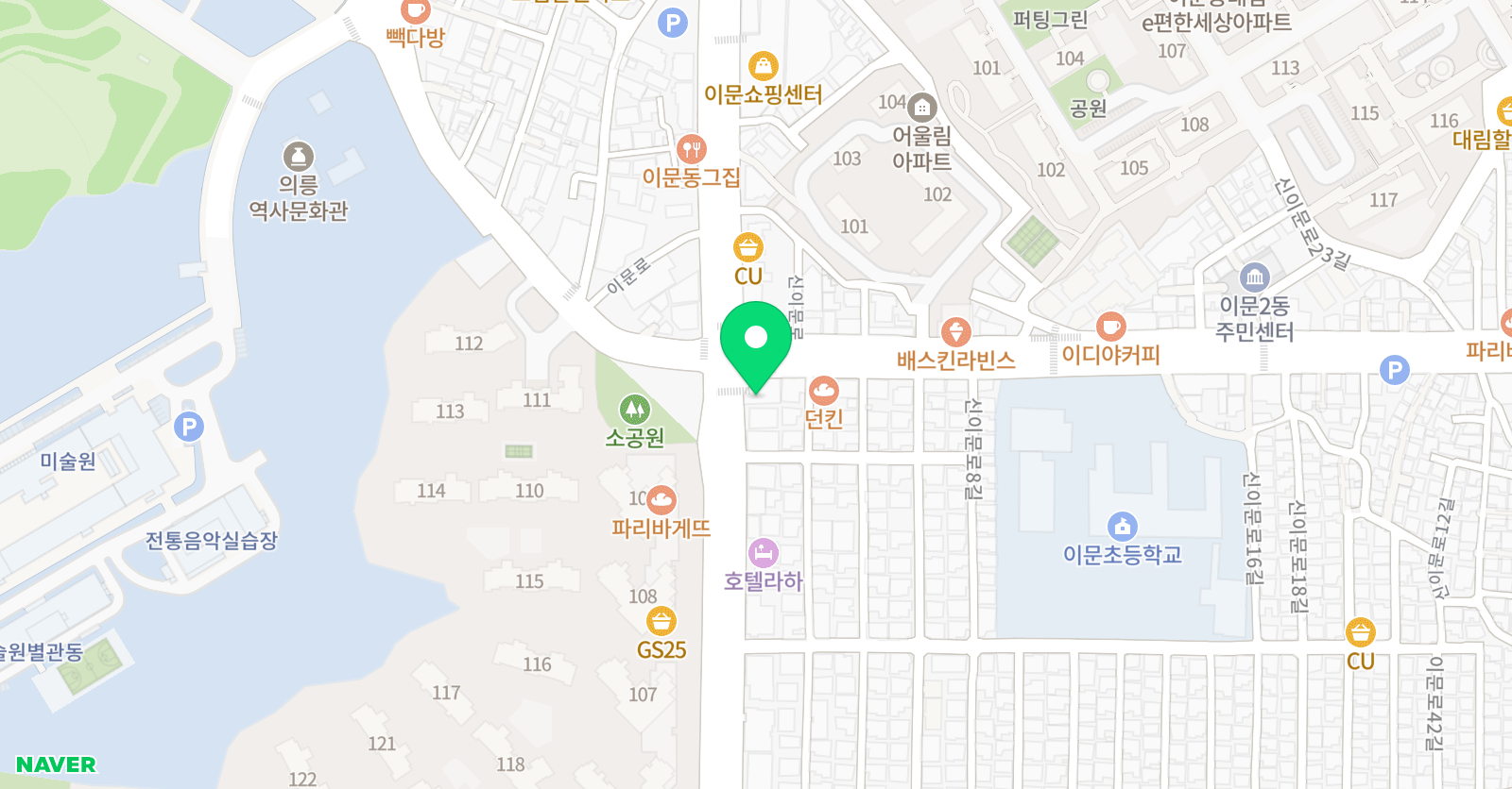 오르다 태권도&파워점핑 위치