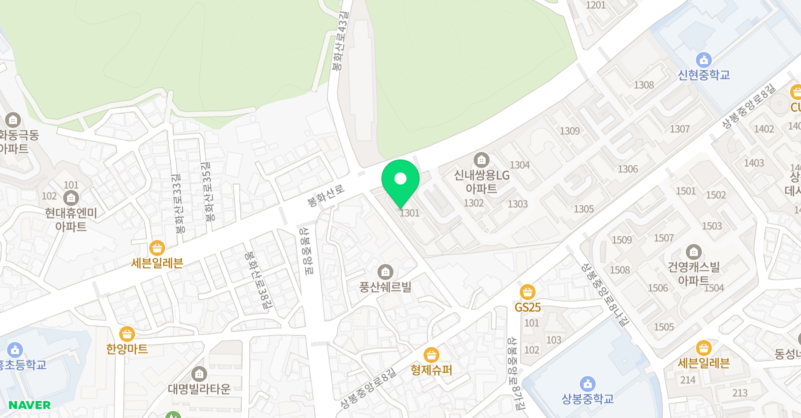 유니팝 미술 중랑상봉센터 위치