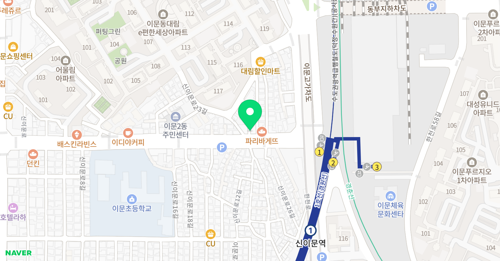 삼성 영어 해법 수학 이문 학원 위치