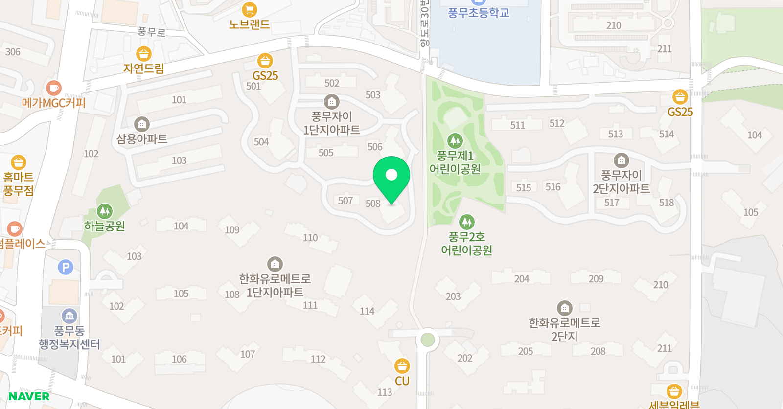 아소비 김포 풍무자이점 위치