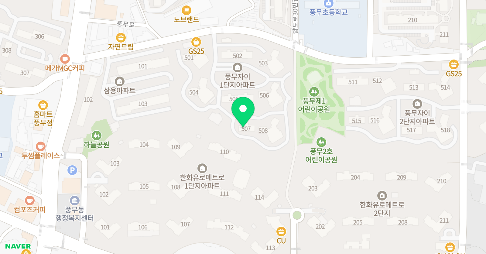 빨간펜 수학의달인 풍무자이점 위치